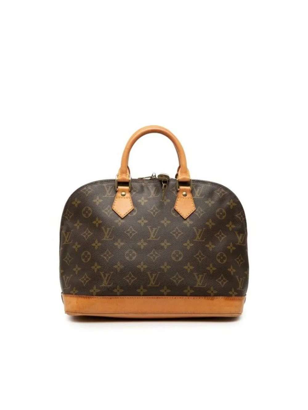 Louis Vuitton Monogram Alma Handbag Brown Leather